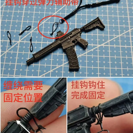 1/12 Scale Adjustable Gun Strap Model for 6'' Figure（Only gun straps）