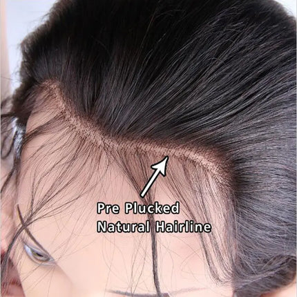 Body Wave Human Hair 360 Lace Frontal Only Body Wave 360 Lace Closure Human Hair Transparent Lace Pre plucked Natural HairLine