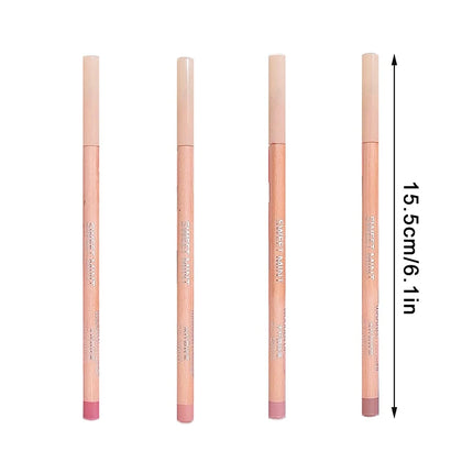 1Pc Wood Matte Lip Liner No Color Outline Lip Lipstick Pen Long-Lasting Easy To Sharpener Perfect Lip Contour Lipstick Pencil