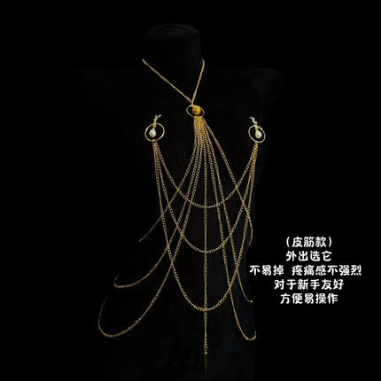 Pearl Bell Tassel Nipple Clamps Nipple Stimulation Couples' Teasing and Flirting Sexy Accessories for Woman Fetish Adult Sex Toy