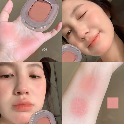 Monochrome Low Saturation Matte Blusher Suitable for Lips and Cheeks Makeup Multi-Use Blush Cream Lip Mud Beauty Cosmetics