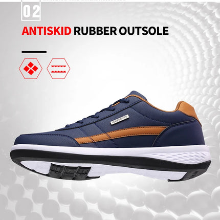 Pu Leather Men Shoes Sneakers Trend Casual Breathable Leisure Male Sneakers Non-Slip Footwear Vulcanized Shoes Tenis Masculino