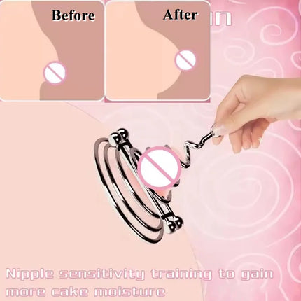 Super Elasticity Nipple Clamp Nipple Rotation Sensitizer Trainer Breast Force Regulation Breast Stimulation Adult Games Sex Toys