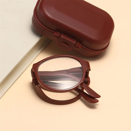 Folding Reading Glasses with Glasses Case Unisex Portable Lightweight Presbyopic Glasses Anti blue light Strength 1.0x ~ 4.0x