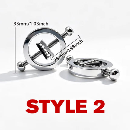 1 Pair Metal Nipple Clamps Breast Clip Slave Chest Stimulator Adult Games Erotic Product BDSM Sex Toys For Women