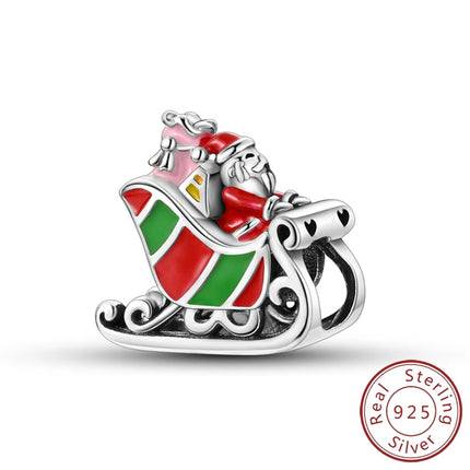 New 925 Sterling Silver Charms Bead Red Cherry Strawberry Love Heart Charm Fit Original Bracelet Pendant DIY Jewelry For Women