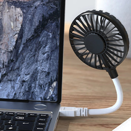 Mini Portable USB Fan Desk Fan Brushless Motor 360° Rotation Pocket Fan Mini Cool Fan Flexible Neck for Laptop or PC Versatile