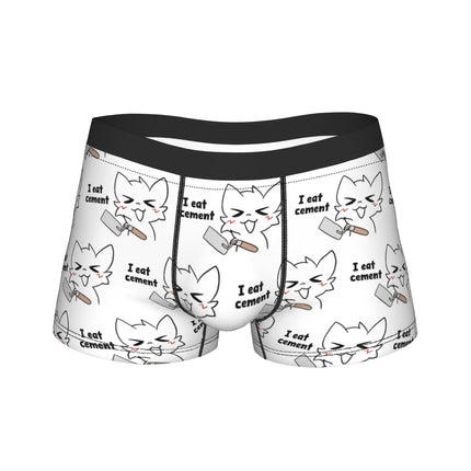 Men's Boykisser Silly Cat Underwear Cute Furry Funny Boxer Briefs Shorts Panties Homme Soft Underpants Plus Size
