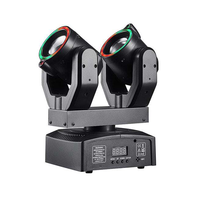 Nouvelle Lumière Double Tête Mobile Faisceau Avec Télécommande D'Ouverture DMX512 DJ Disco Bar Fête De Noël Lumière D'Effet Pour Anniversaire