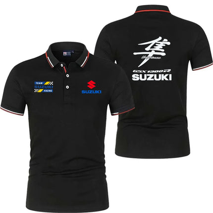 2026 Camiseta de verano para hombres con estampado de motocicleta, manga corta y alta calidad, polo de Suzuki Racing Polo