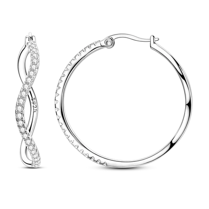 925 Sterling Silver Earrings Women 2025 Jewelry Hoop Ear Studs Sparkling Pave Earring Wedding Gift For Anniversary