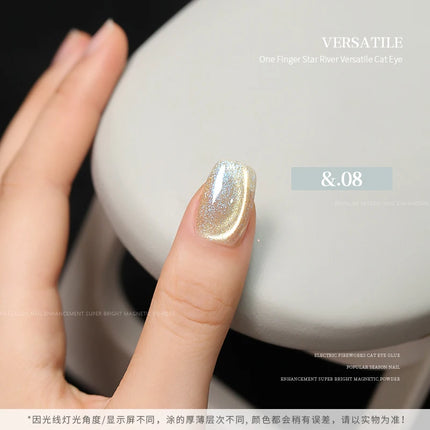 36-color/set Star River Cat Eye Gel Nail Polish 15ml Magnetic Gel Glass Beads Semi Permanent Soak Off UV Nail Gel For Nail Salon