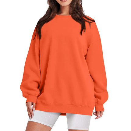 NEW Women Long-sleeve Pullover Sports Casual Sweatshirt Women's Round Neck Loose Tops Spring Autumn Women's Sweatshirt