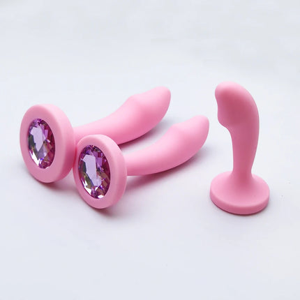 Silicone Anal Plug 3 color 3 Sizes Butt Plug Crystal Base Analplug Sex Toys For Woman Men Anal Toys Anal Dildo Adult Toys