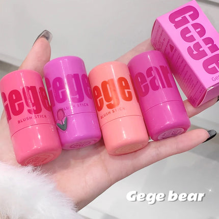 Lip and cheek blush stick color change brightening natural saturation student girl