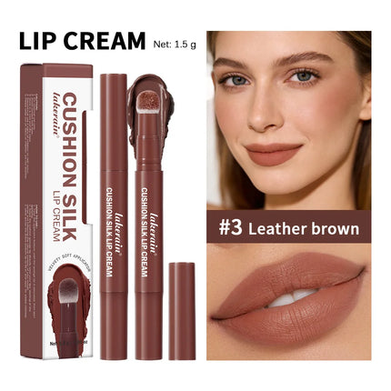 Lakerain Matte Blush Rotating Lipstick Multi-functional Lip Mud for Lips and Cheeks Long-lasting Waterproof Velvet Lip Gloss