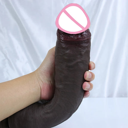 Five Sizes Realistic Dildo Huge Penis Coffee Phallus Long Soft Silicone Suction Cup Anal Sex Toys For Women Vagina Masturbator