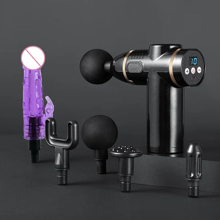 Massage Gun Heads Accessories vibration dildo penis sex adult toys silicone VIBRAT head for Fascia gun percussion Vibrators