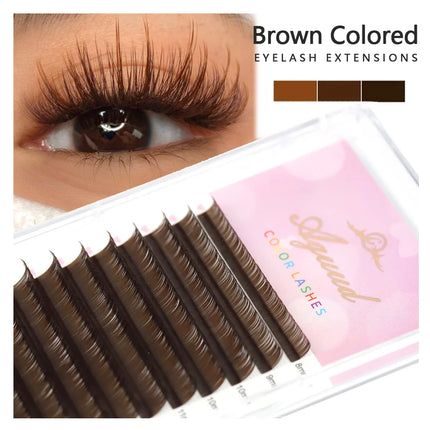 Color Lash Purple Blue Brown Green Red White Pink UV Eyelash Extensions Individual False Colored Flu Mink Lashes Makeup Volume