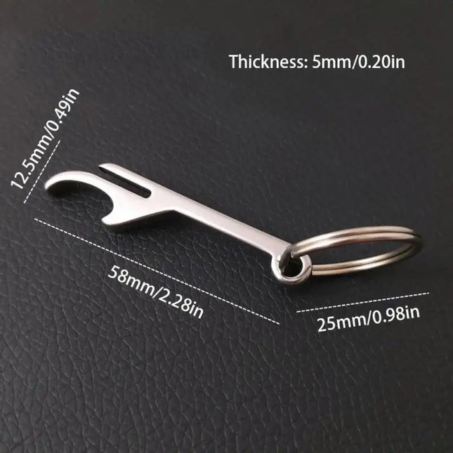3Pcs Set Portable Stainless Steel Beer Bottle Opener Keychain for Men Mini Metal Can Opener Kitchen Gadget Keyring