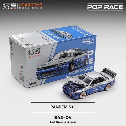 XCARTOYS POP RACE 1/64 Mercedes Lambocini Ramo Yaris Aston Martin Nissan Honda Cars Alloy Toys Diecast Model Kids Toys Boys