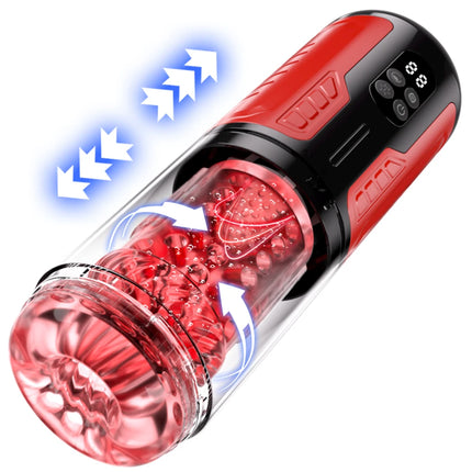 Automatic Male Masturbator Telescopic Rotation Men Masturbation Cup LCD Digital Simulation Blowjob Masturbator Sex Toy for Men