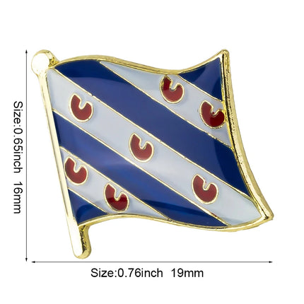 Metal Badge Lapel Pin Pins Brooch Gelderland Noord-Holland Friesland Noord-Brabant Groningen Drenthe Overijssel Flevoland Utrech
