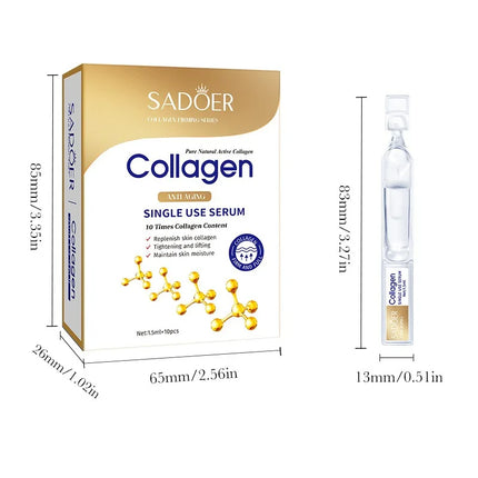 Collagen Ceramide Hyaluronic Acid Face Serum – Anti-Aging & Whitening Repair Essence, Firm Smooth Skin, Fade Dark Spots