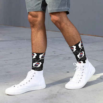 Thinking Bout You Pepsi Max Sports Socks Sweat Absorbing Stockings All Season Long Socks for Man's Woman's Christmas Gifts