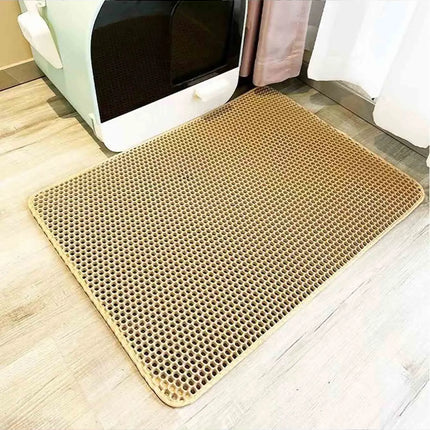 Cat Litter Mat Double Layer Pet Non Slip Big Pet Litter Box Filter MatWear Resistant Waterproof Anti-slip Cat Litter Mat