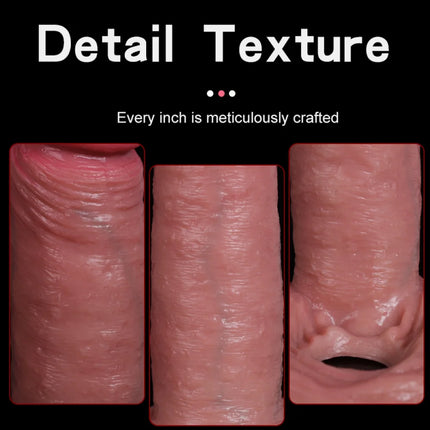 Male cock sleeve Reusable Realistic Penis Sleeve Penis Enlargement/Extender Silicone hollow dildo Sex toys for men Condom Couple