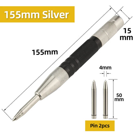 TOOLEYE Automatic Center Punch Kerner Woodworking Metal Drill Adjustable Spring Loaded Marker Hand Tools Sets Carpenter Tool
