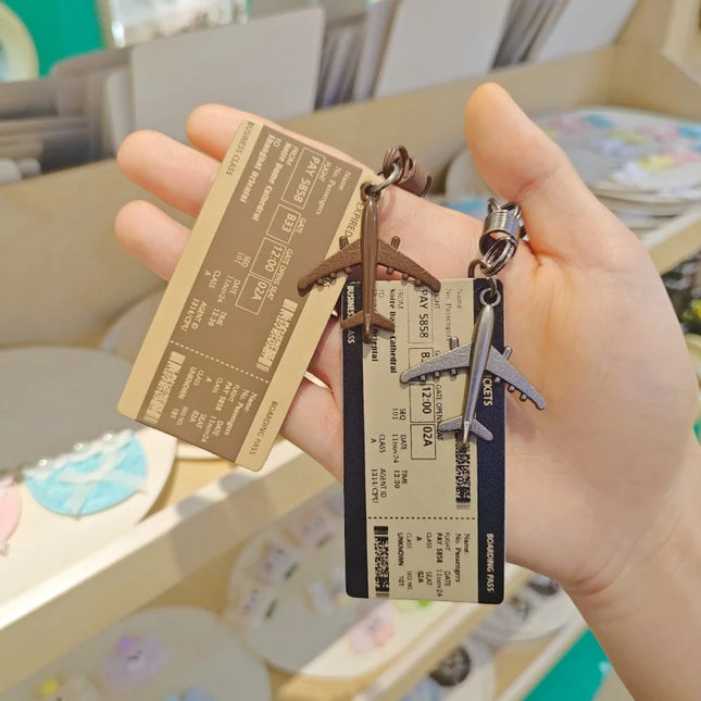 Airplane Keychains, Earth Journey Aircraft Keyrings Alloy Adventure Travel Gifts for Traveler Adults & Aviation Lovers