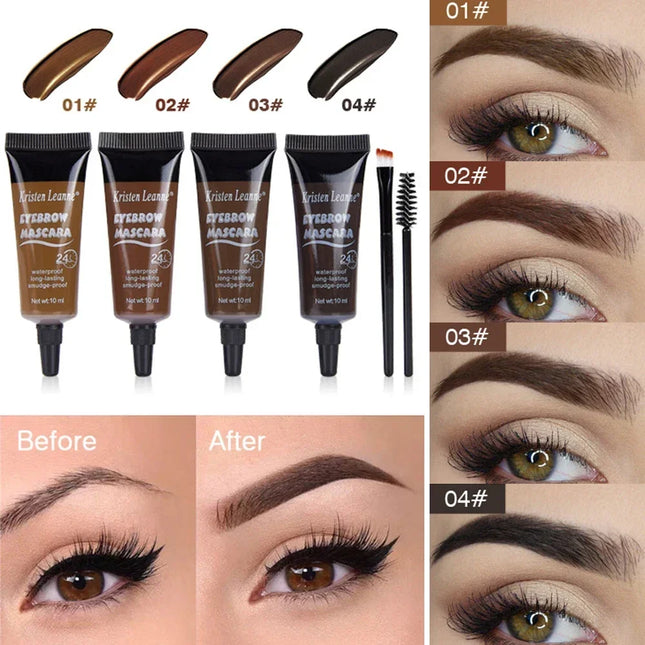 4 Colors Professional Eyelash Eyebrow Dye Tint DIY Fast Tint Waterproof Long Last Natural Semi Permanent Eyebrow Coloring Cream