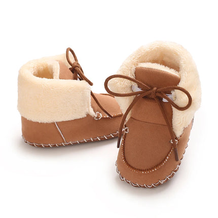 0-18M  Boots For Newborn Baby Girl Snow Boots Winter Thermal Shoes Plush Ankle Boots Winter Baby Boys And Girls Thermal Shoes