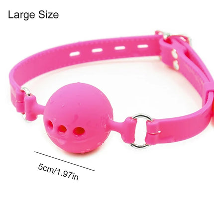 S M L Silicone Open Mouth Gag Ball BDSM Bondage Restraints Breathable Balls Harness Strap Sex Toy for Couples Erotic Accessories