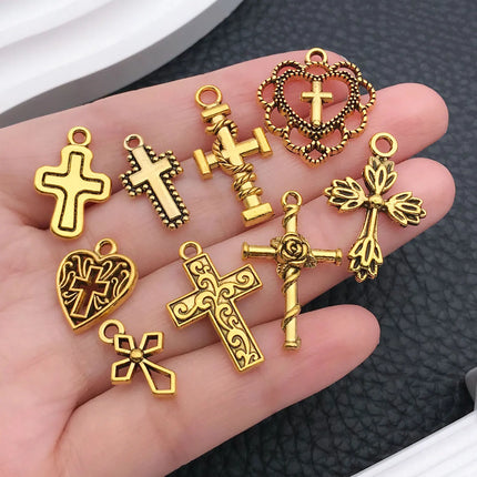 20/100 Styles Antique Silver Crosses - Perfect for Handmade Jewelry like Necklaces, Bracelets & Earrings"
