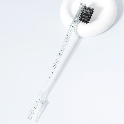 Double-sided edge control brush, beauty natural styling hair edge brush eyebrow brush, special for real hair