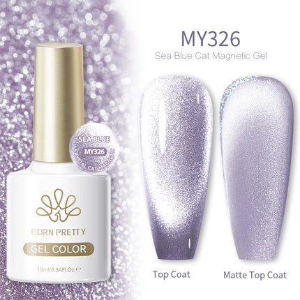 BORN PRETTY 10ml Auroras Glitter Cat Magnetic Gel Nail Polish Jelly Glass Bead Semi Permanent Soak Off UV LED Varnish Manicure