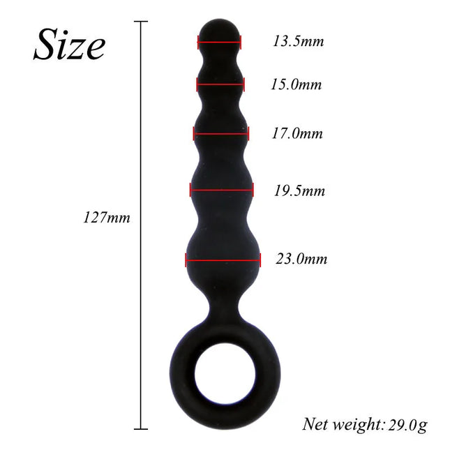 5pcs/Set Anal Plug Beads Soft Silicone Anal Butt Plug Stimulator Adult Sex Toys for Men/Women Prostate Massager Anal Trainer