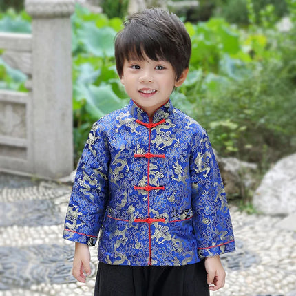 Kids Clothes Children Clothing Baby New Year Vintage Coat Performance Costumes Tops Chinese Hanfu Boys Ethnic Style Traditional