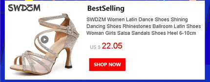 SWDZM Ballroom Women Latin Dance Shoes Modern Pole Dance Shoes Salsa Tango High Heel Adjustable Latin Shoes For Girls Ladies
