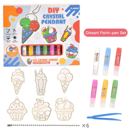 2022 New DIY Drawing Toys 3D Window Art Paint Kit Watercolor Paints Educational Toys