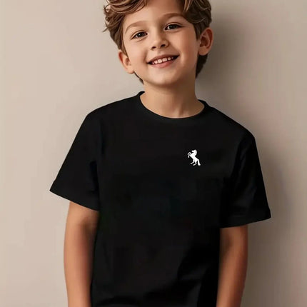 Summer Short Sleeve Tops Cute Cartoon Print T-Shirt Kids Leisure T-Shirt Baby Girls T-Shirt Toddler Boys