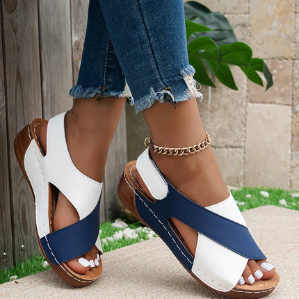 Heels Women's Sandals Wedge Heel Summer Shoes For Woman Low Platform Sandalias Mujer Heeled Summer Sandals Elegant Women Wedges