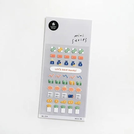Suatelier Mini Stickers Korean Cartoon Dinosaur Animal Scrapbooking DIY Nail Sticker Junk Journal Diary Decor Craft Supplies