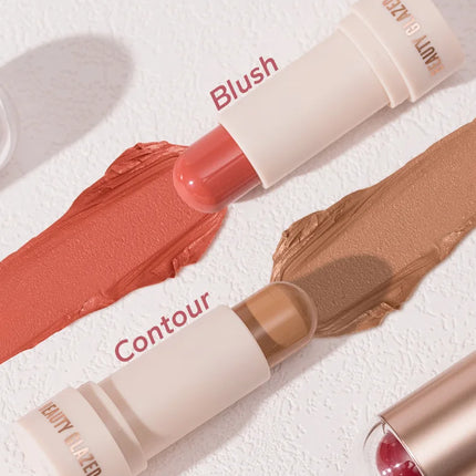 BEAUTY GLAZED multi-colour matte highlight blush stick glazed non-stick glass delicate and supple multi effect makeup