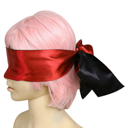 Two-Tone Tied Hands Ribbon Blindfold Eye Covers Erotic Bondage Role Play Accessories Silk Handcuffs Sex Toys For Women Eye Mask