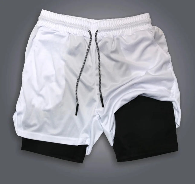 One Piece Men's Shorts Double Layer 2-in-1 Shorts Roronoa Zoro Japanese Anime Summer and Autumn Fake Two-piece Printed Pants