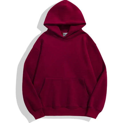 DIY Custom Your Brand LOGO 500GSM Heavy Weight New Autumn Winter Casual Thick Cotton Men's Top Solid Color Hoodies Sweatshirt